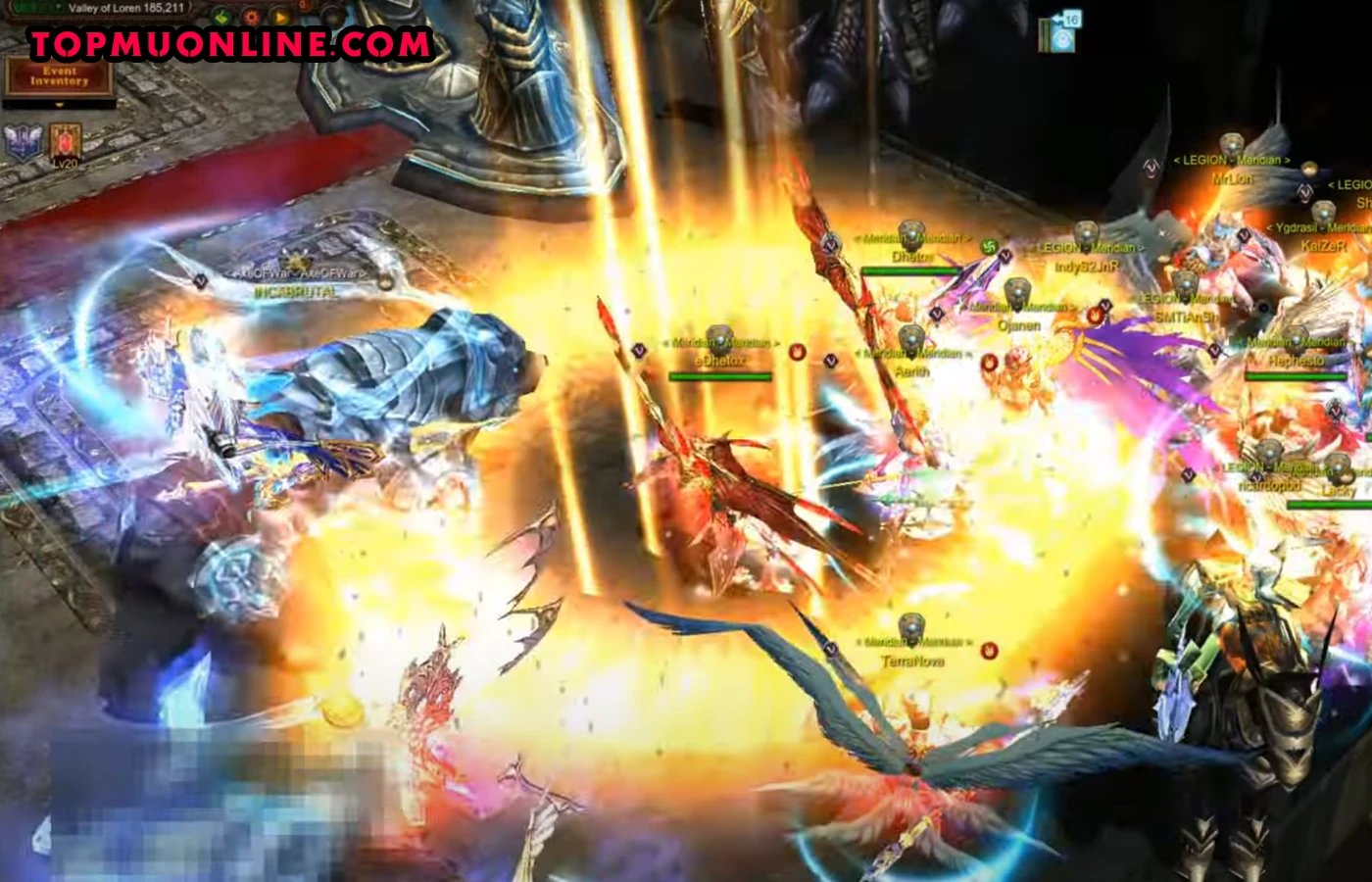 Castle Siege event gameplay – MU Online Season 21 guild war video from Official Server