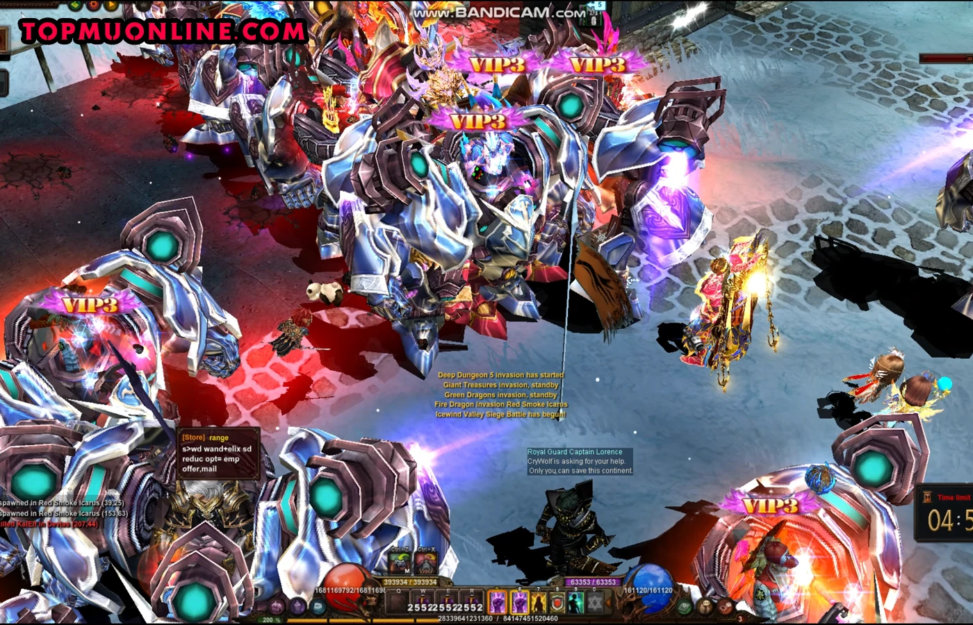 MU Online Season 21 Icewind Castle event video – guild vs guild PvP battle